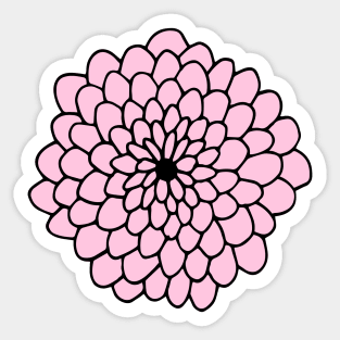 Large Pink Flower Sticker